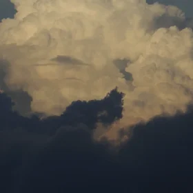 Flying over and in a cumulus cloud field