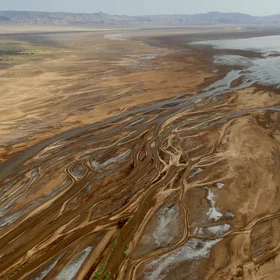 Braided Suguta River in Northern Kenya