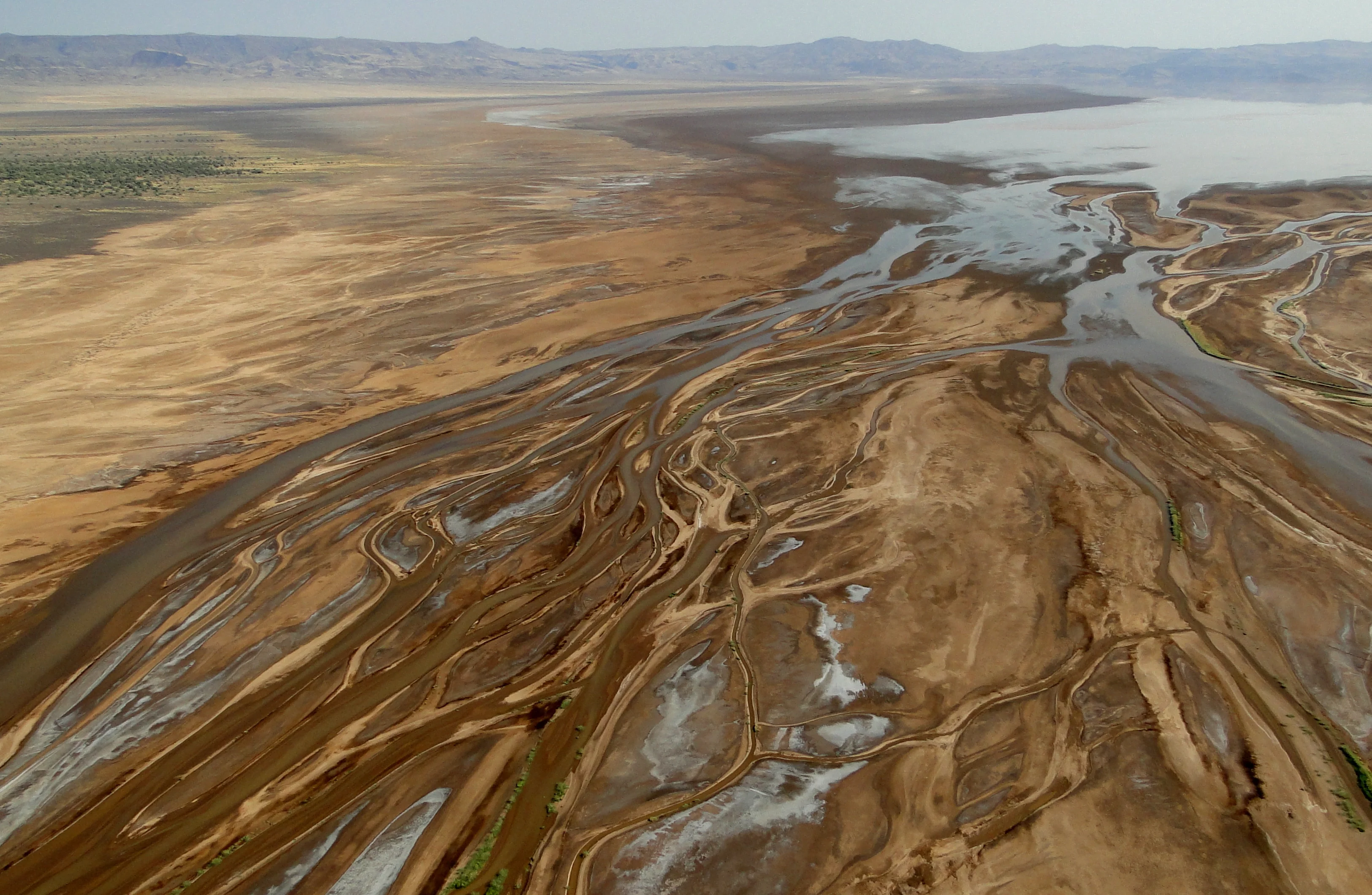 Braided Suguta River in Northern Kenya