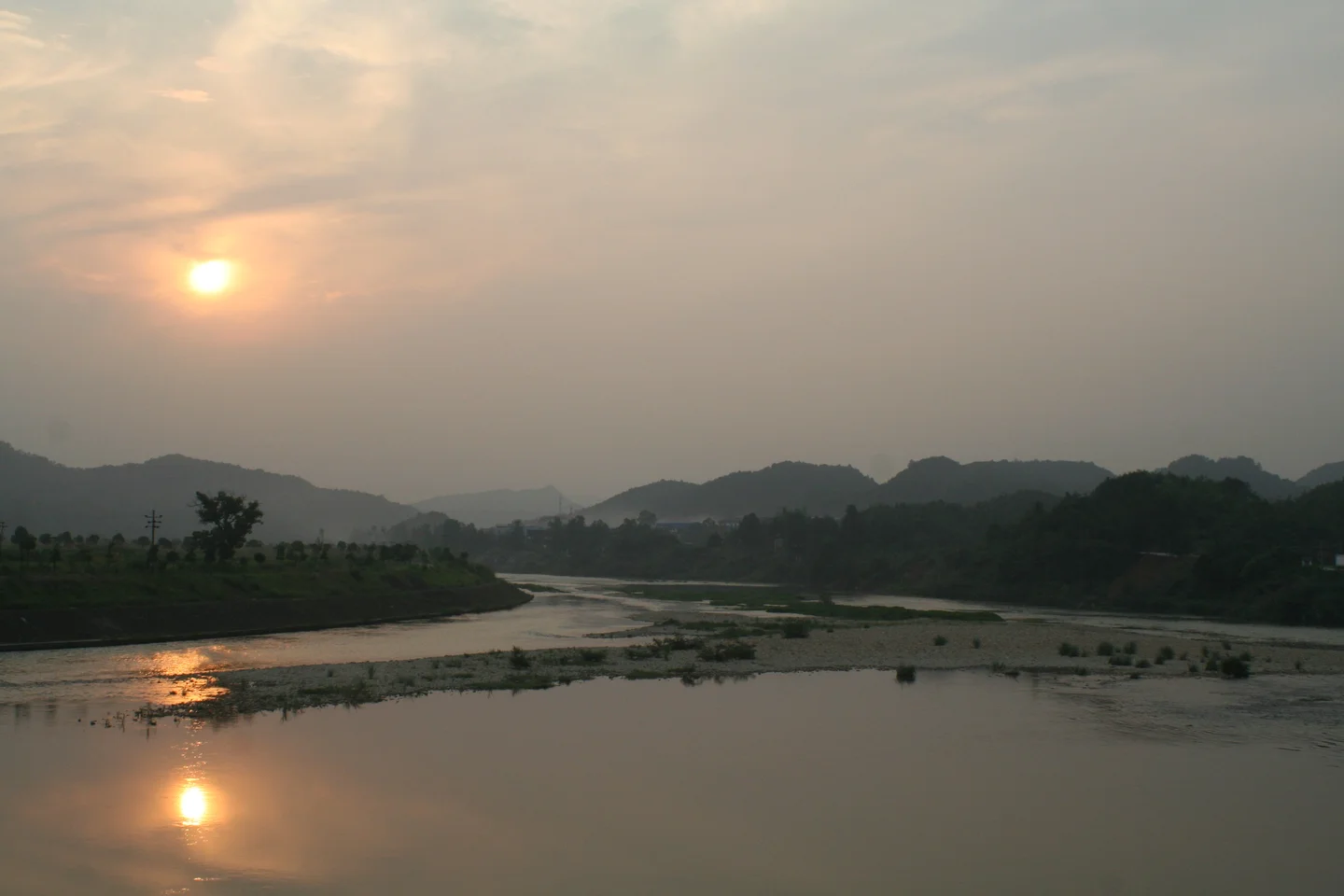 Tiquan river at sunset