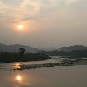 Tiquan river at sunset