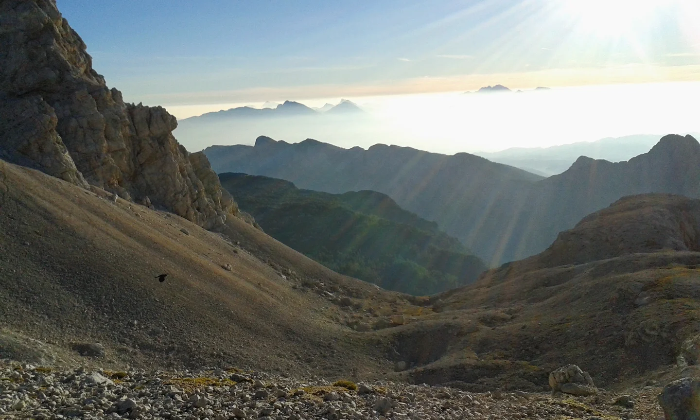 Sunrise by the feet of Triglav