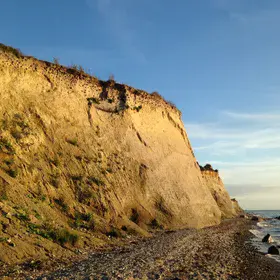 Smiling cliff at baltic sea