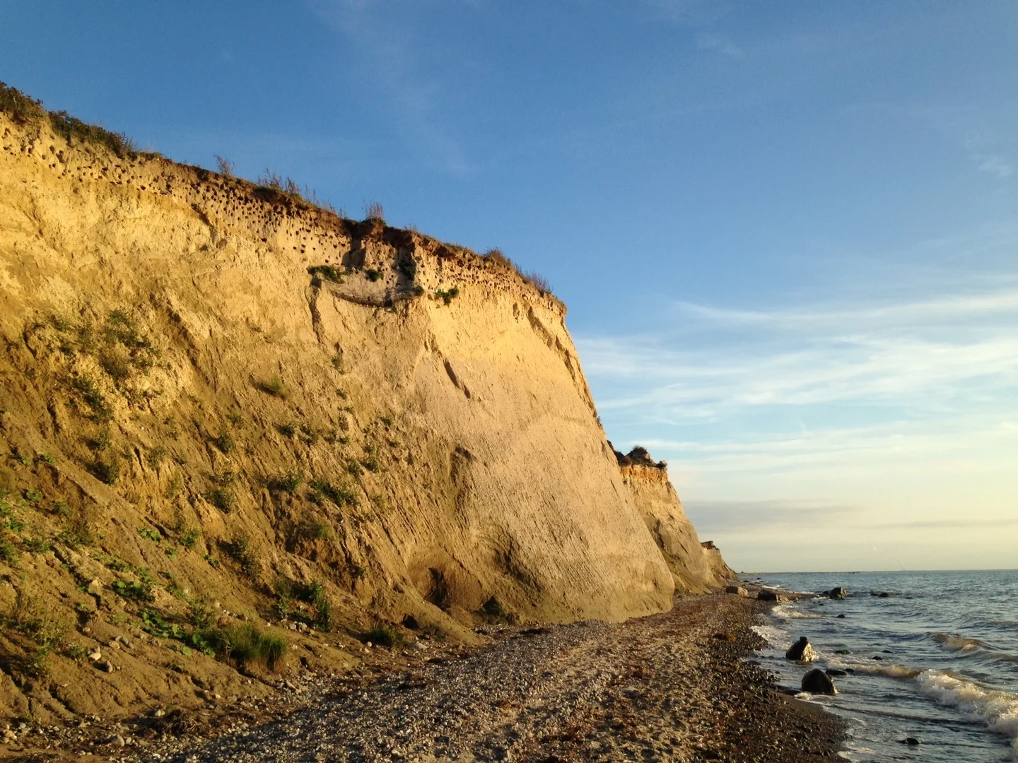 Smiling cliff at baltic sea