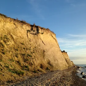 Smiling cliff at baltic sea