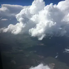 Thunderstorm activity on descent to Johannesburg