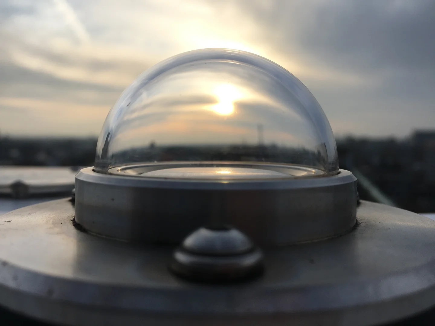 Early morning light at Manchester surface radiation monitoring station