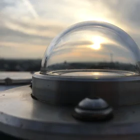Early morning light at Manchester surface radiation monitoring station