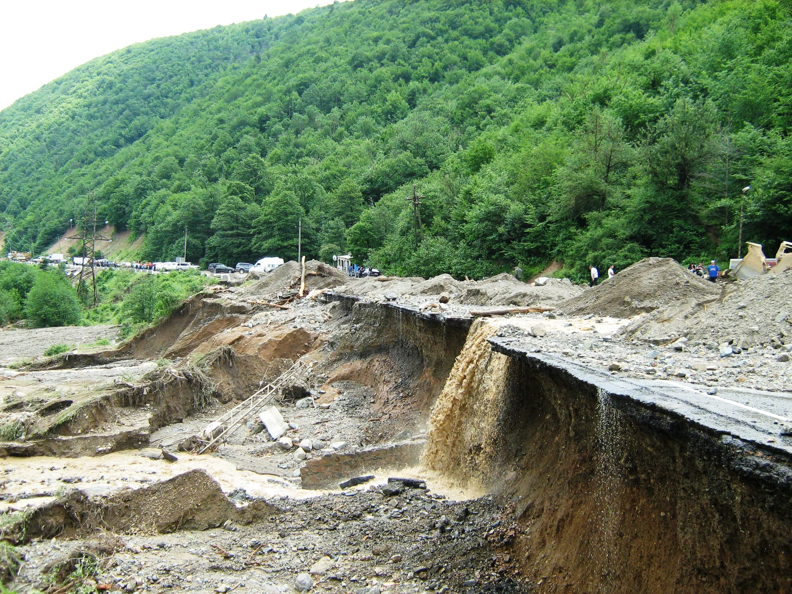 Debrisflow, Rikoti Pass (Georgia)