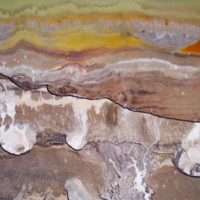 Shoreline retreat at the Dead Sea