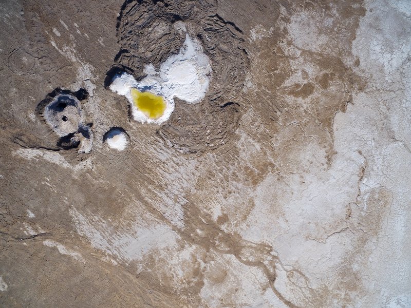 Sulfurous sinkholes at the Dead Sea