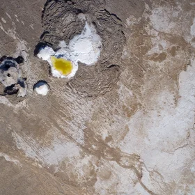 Sulfurous sinkholes at the Dead Sea