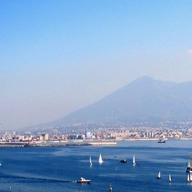 The Mt. Vesuvius in blue