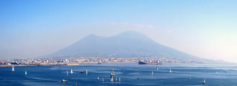 The Mt. Vesuvius in blue