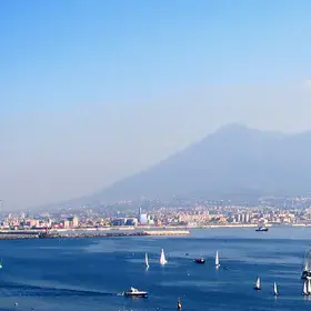 The Mt. Vesuvius in blue