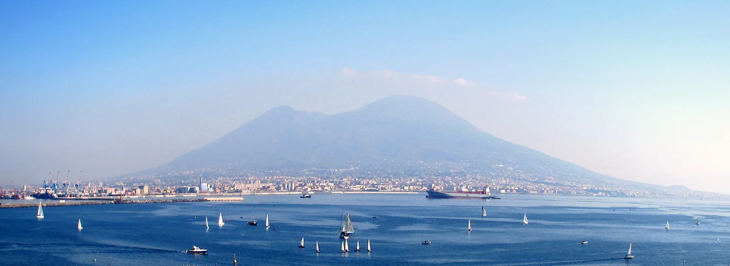 The Mt. Vesuvius in blue