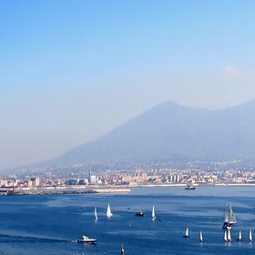 The Mt. Vesuvius in blue