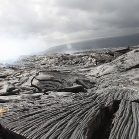 Rope lava at volcano national park, Big island, Hawaii