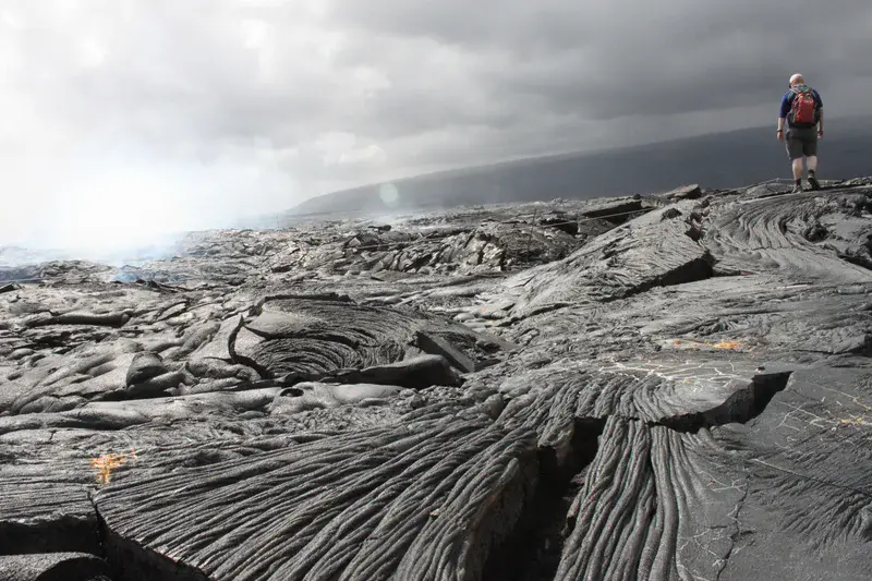 Rope lava at volcano national park, Big island, Hawaii