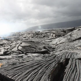 Rope lava at volcano national park, Big island, Hawaii