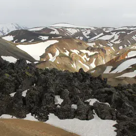 Landmannalaugar geothermal active area on Iceland