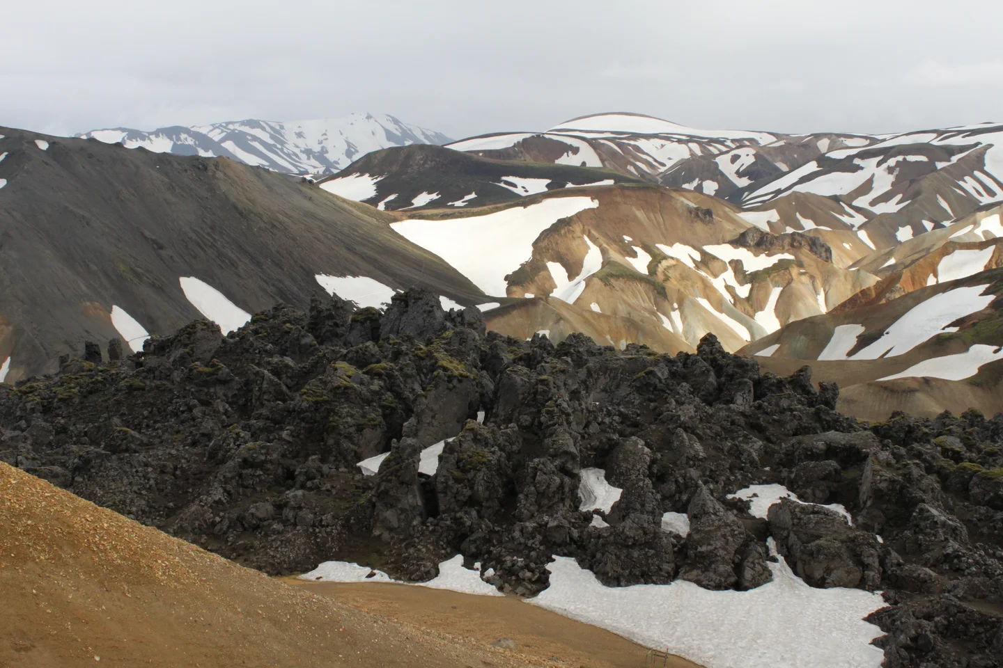 Landmannalaugar geothermal active area on Iceland