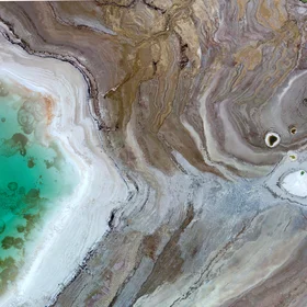 Orthophoto of sinkholes at the Dead Sea