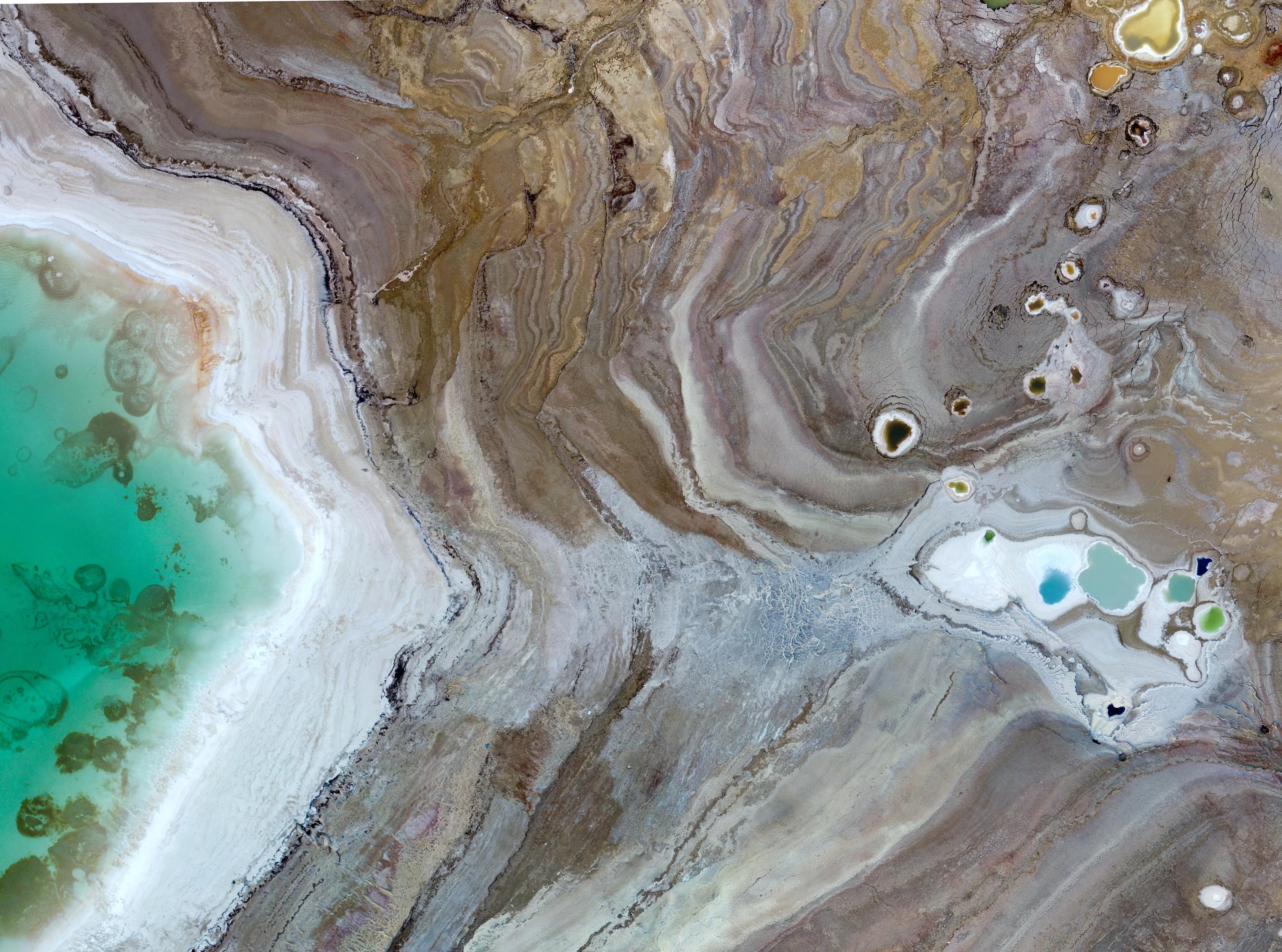 Orthophoto of sinkholes at the Dead Sea