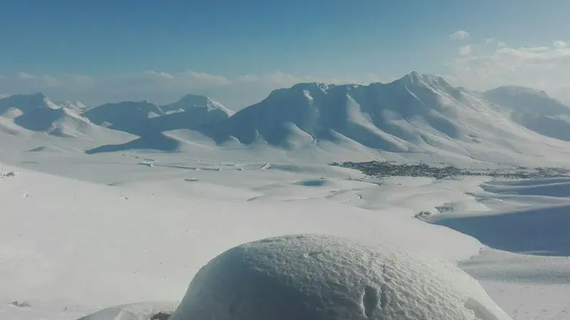 Iranian village in winter