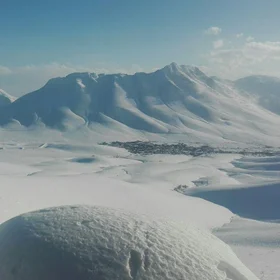 Iranian village in winter