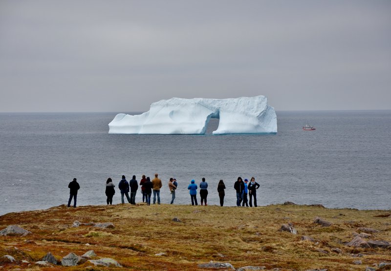 Iceberg viewing in Cape Spear, Newfoundland, Canada