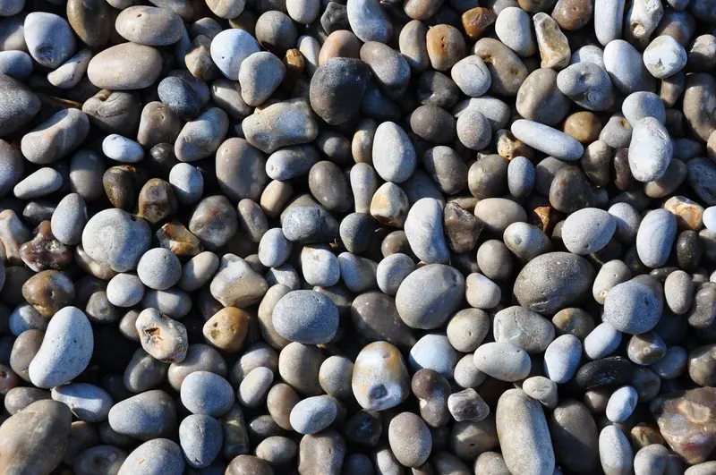 Flint pebbles from the beach in Etretat
