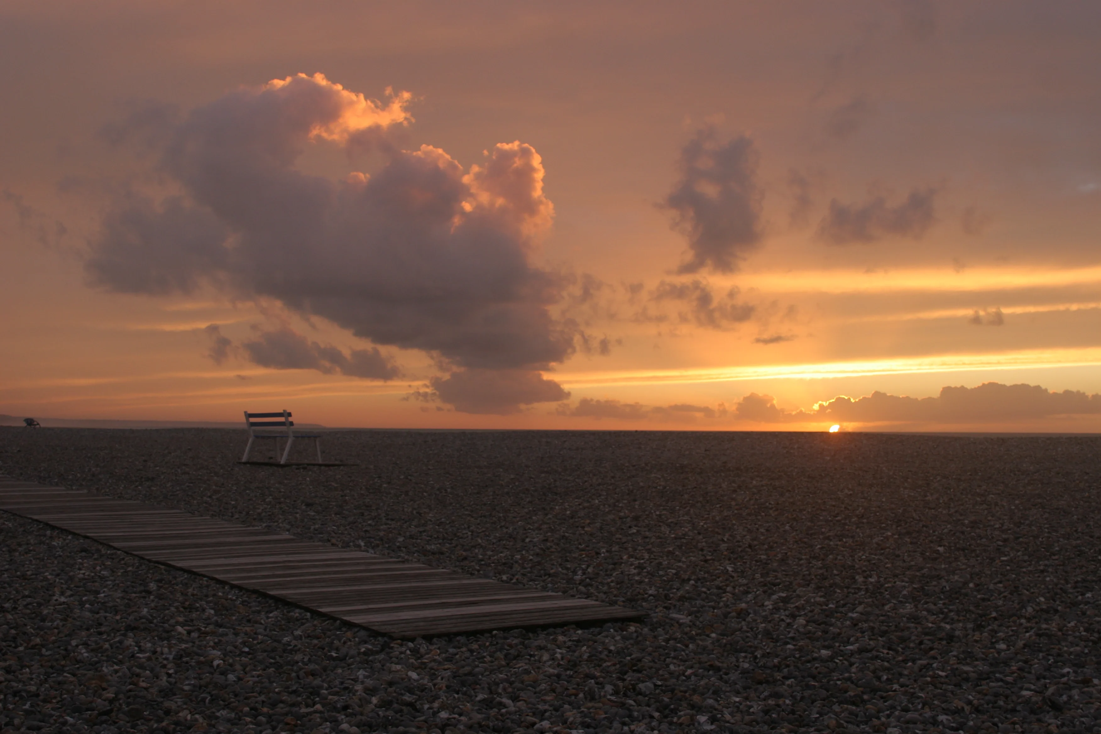 Pebble beach in Mesnil Val (Normandy, France)