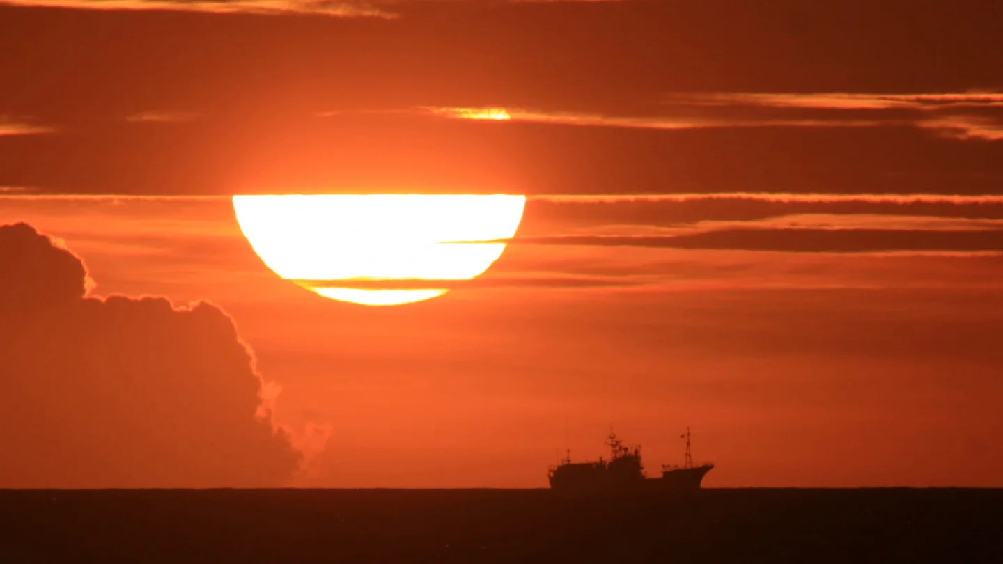 Sunset in the Sunda Strait