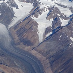 Glacier modification into river near Rohtang pass, Manali