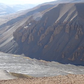Erosional features on the mountain ranges of leh