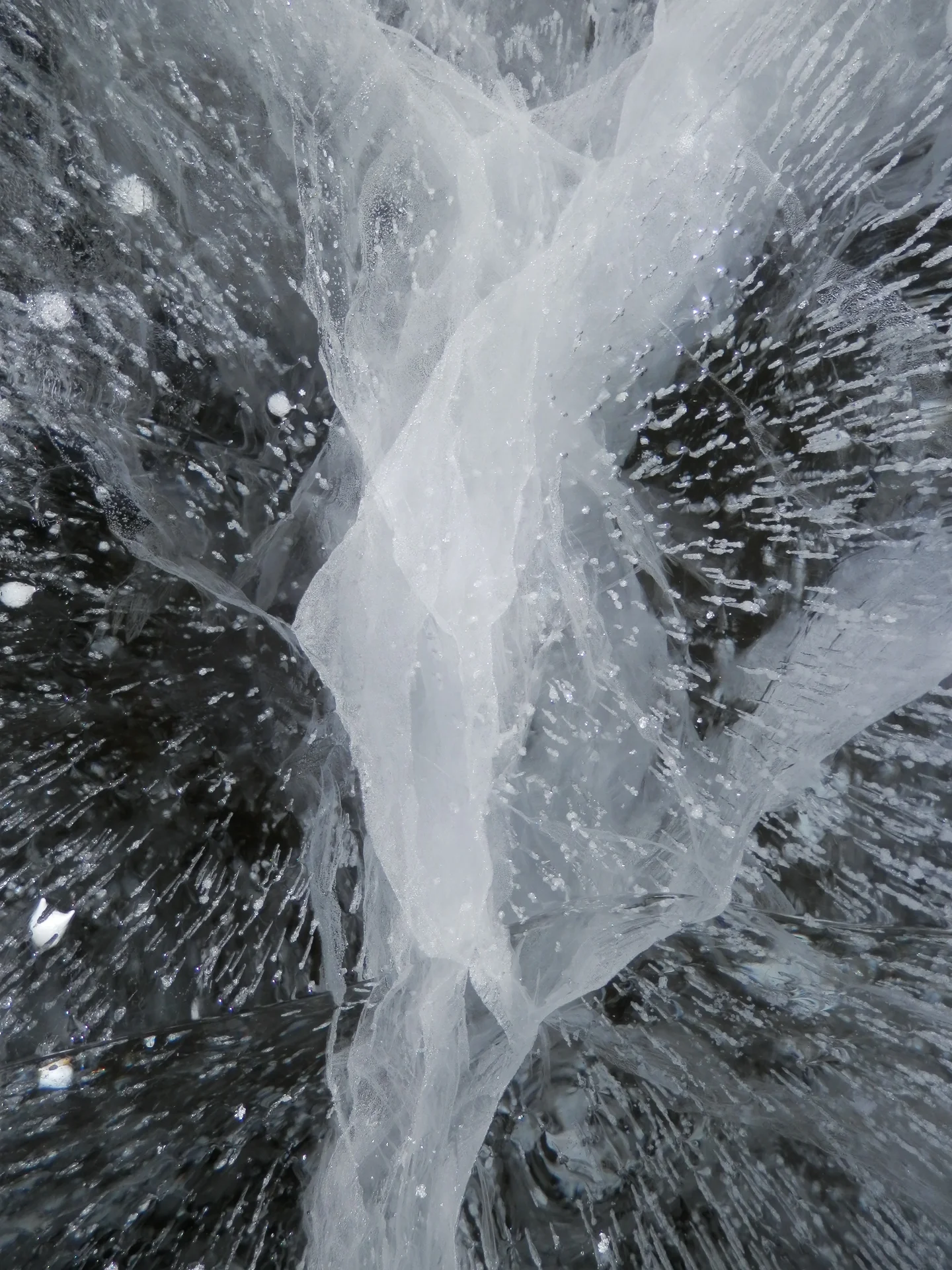 ice patterns in Rocky Mountain National Park