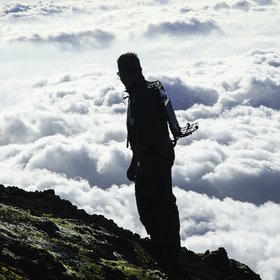 Scientist above the clouds