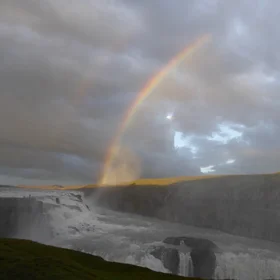 Double rainbow over Gullfoss