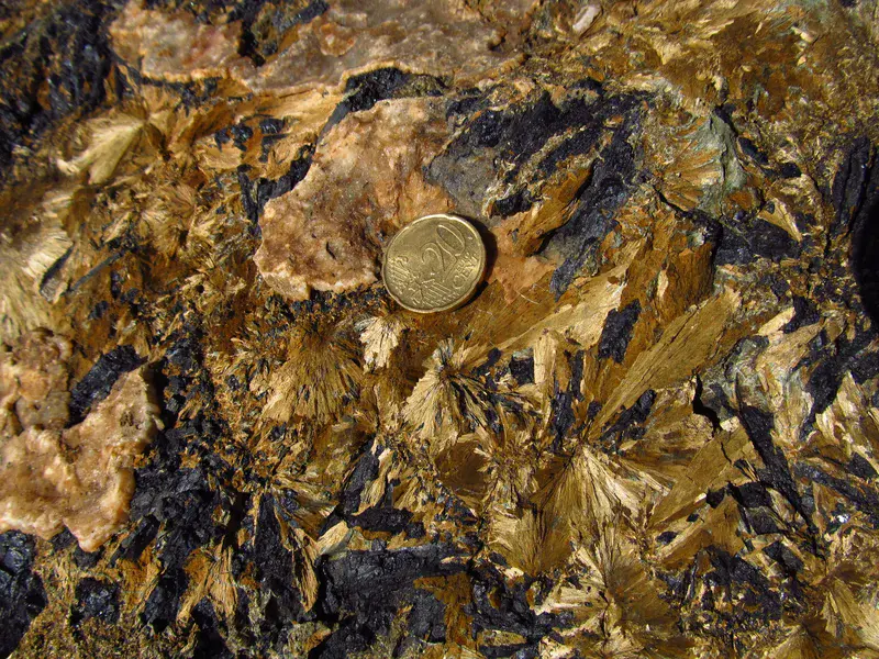 Hedenbergite - Ilvaite skarn, Calamita, Island of Elba