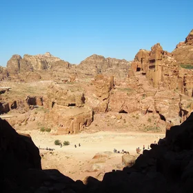 Looking down at Petra, Jordan