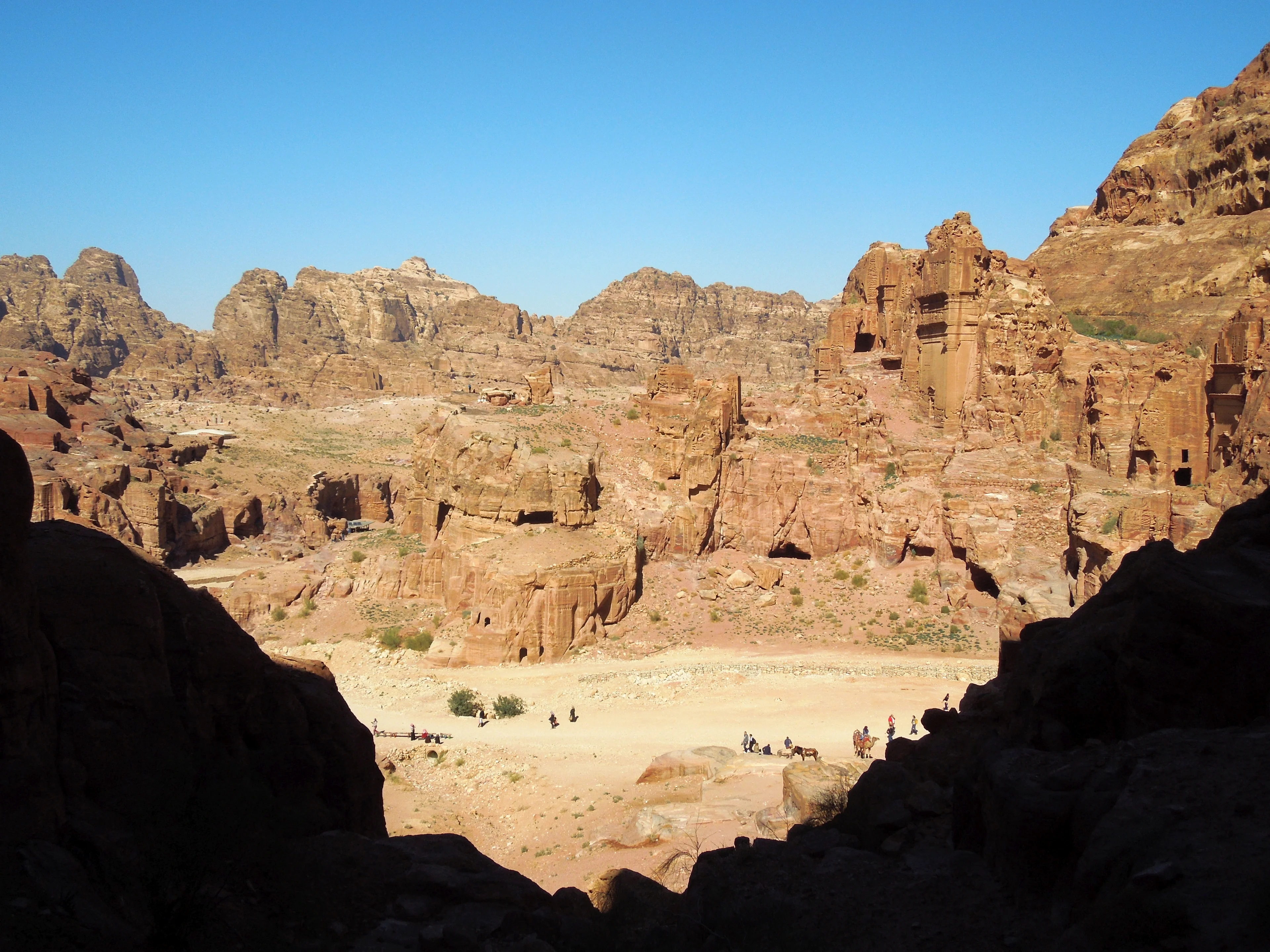 Looking down at Petra, Jordan
