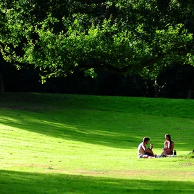 A singer spending a hot afternoon with his girlfriend