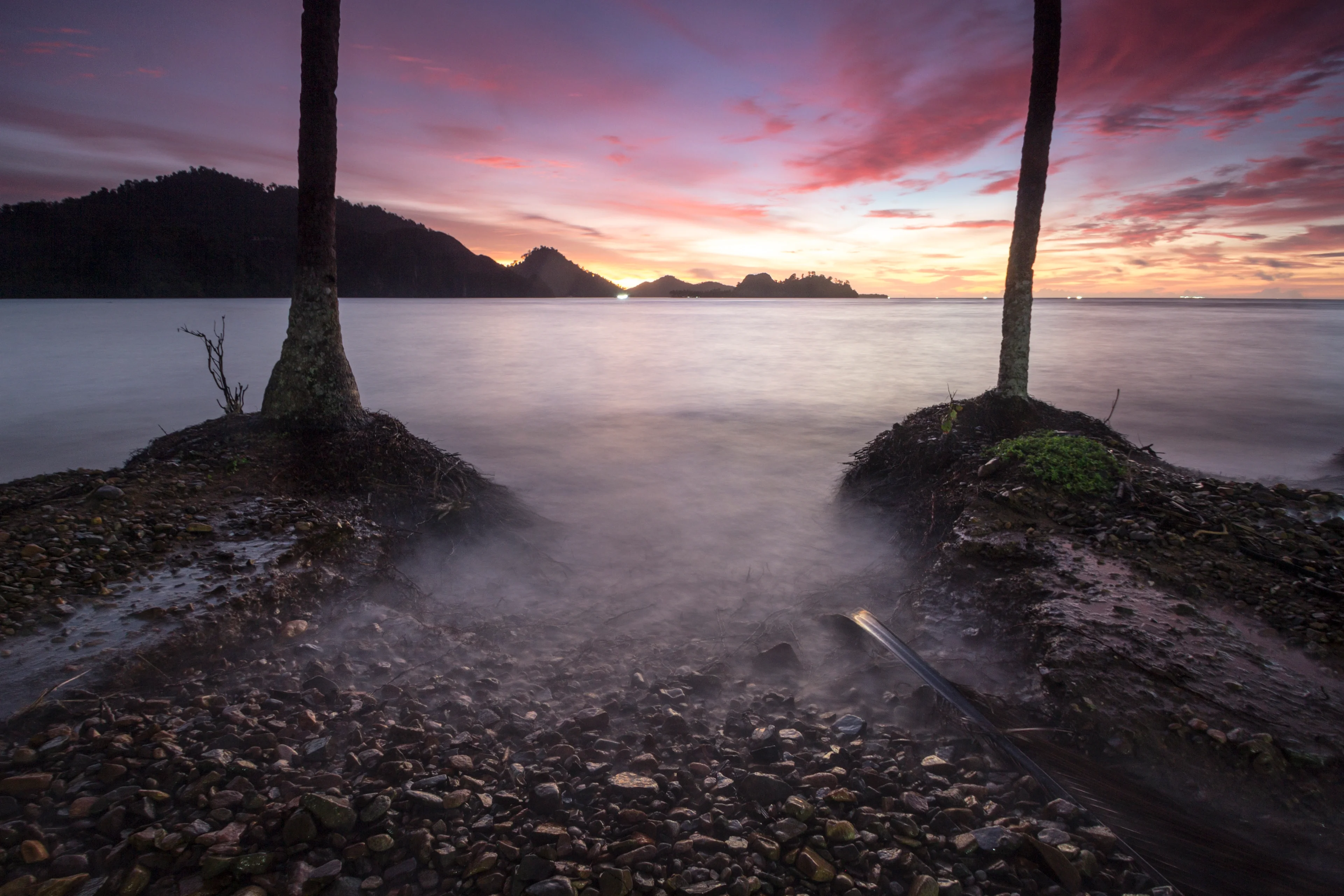 Beach abrasion in in Padang