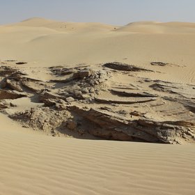 Sandstone in dune field