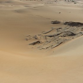 Sandstone in dune field