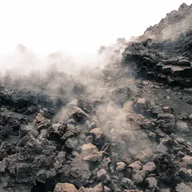 Fumaroles on Mount Etna, Sicily