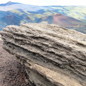 Pyroclastic flow deposits on Mount Etna, Sicily