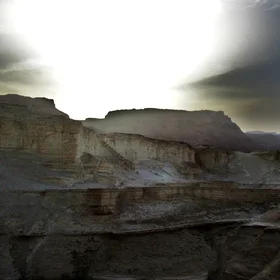 Sunset in the Dead Sea