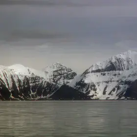 Silent frozen arctic land